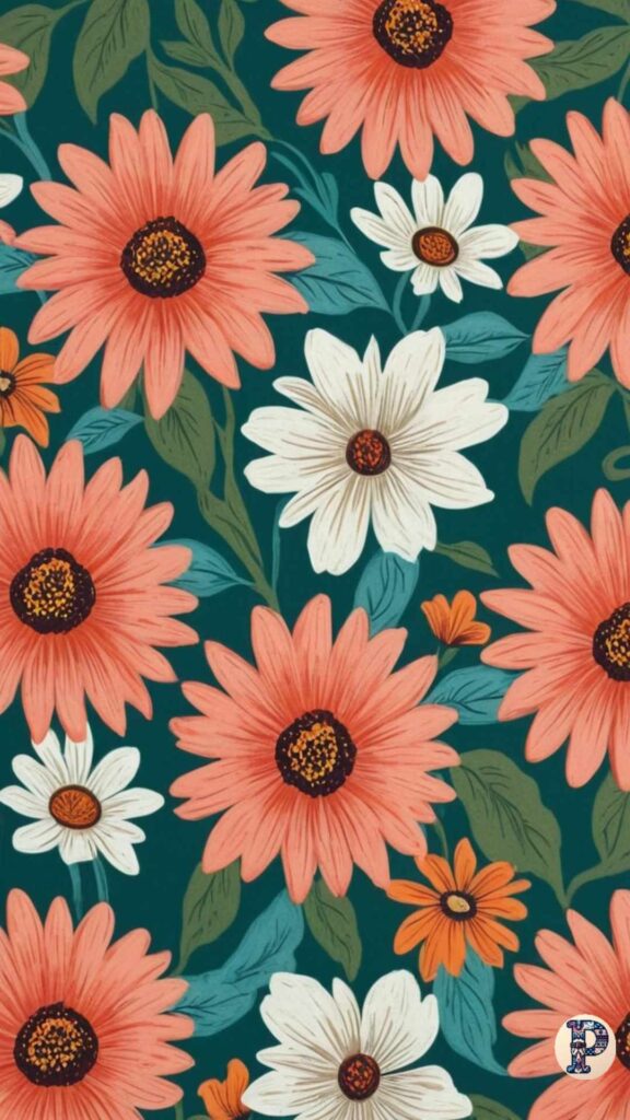 preppy flower wallpaper
