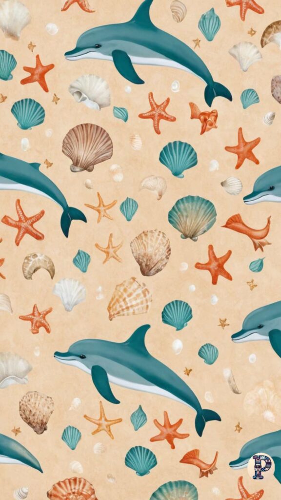 preppy sea creatures wallpapers
