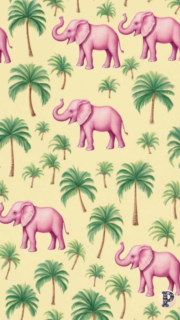 preppy elephants wallpaper