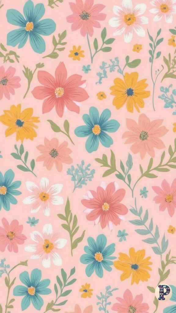preppy wallpaper flower
