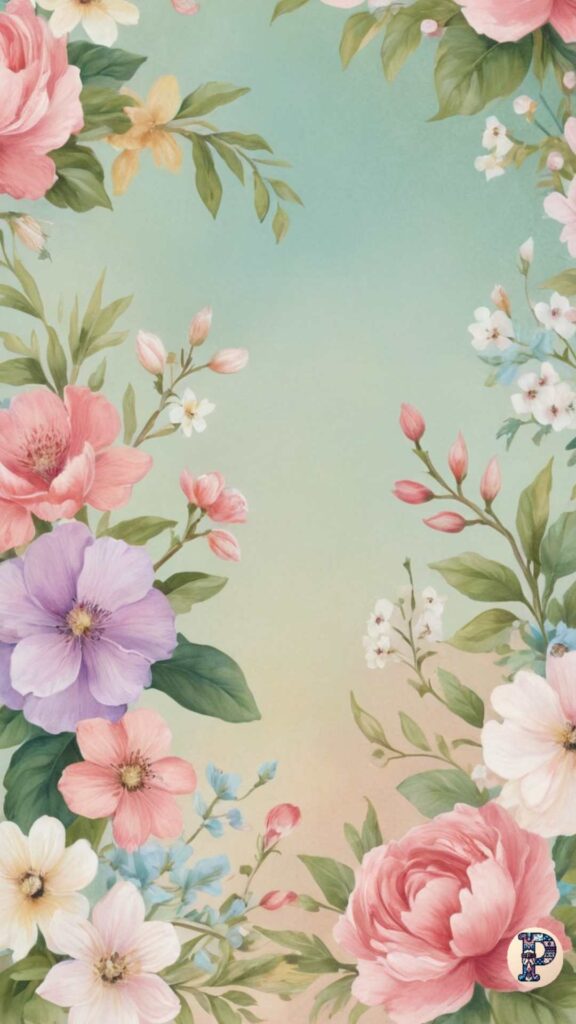preppy floral wallpaper
