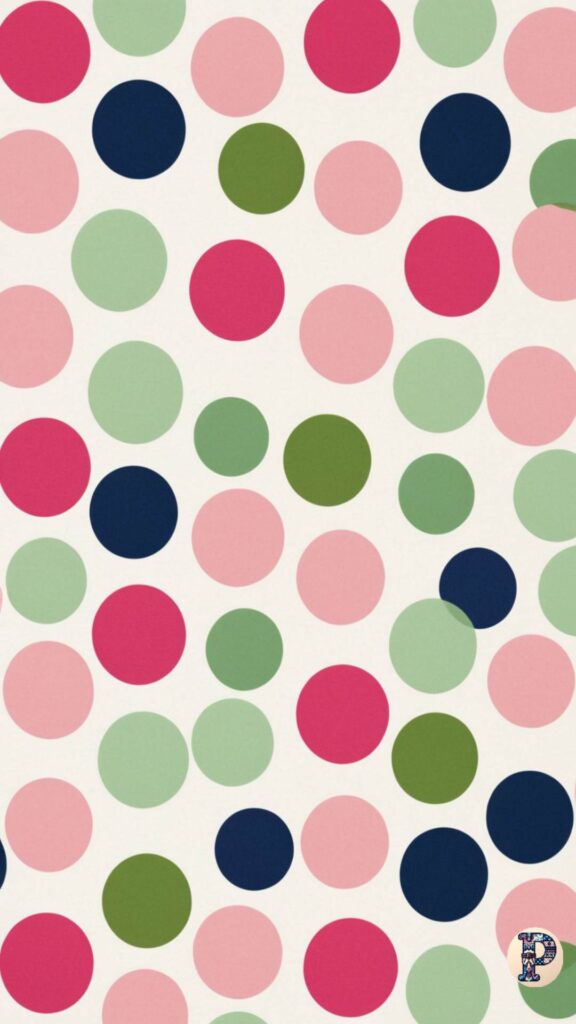 colorful dots preppy wallpaper